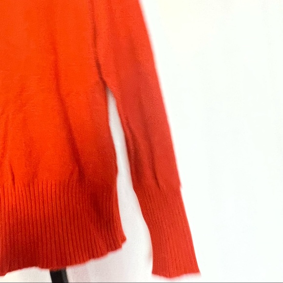French Connection Reddish Orange Mock Neck Long Sleeve Sweater, size Medium - Picture 7 of 8